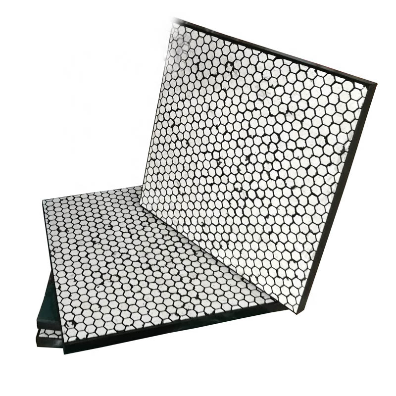 Conveyor Chute Wear Liner, Steel Backed Rubber Ceramic Composite Plate