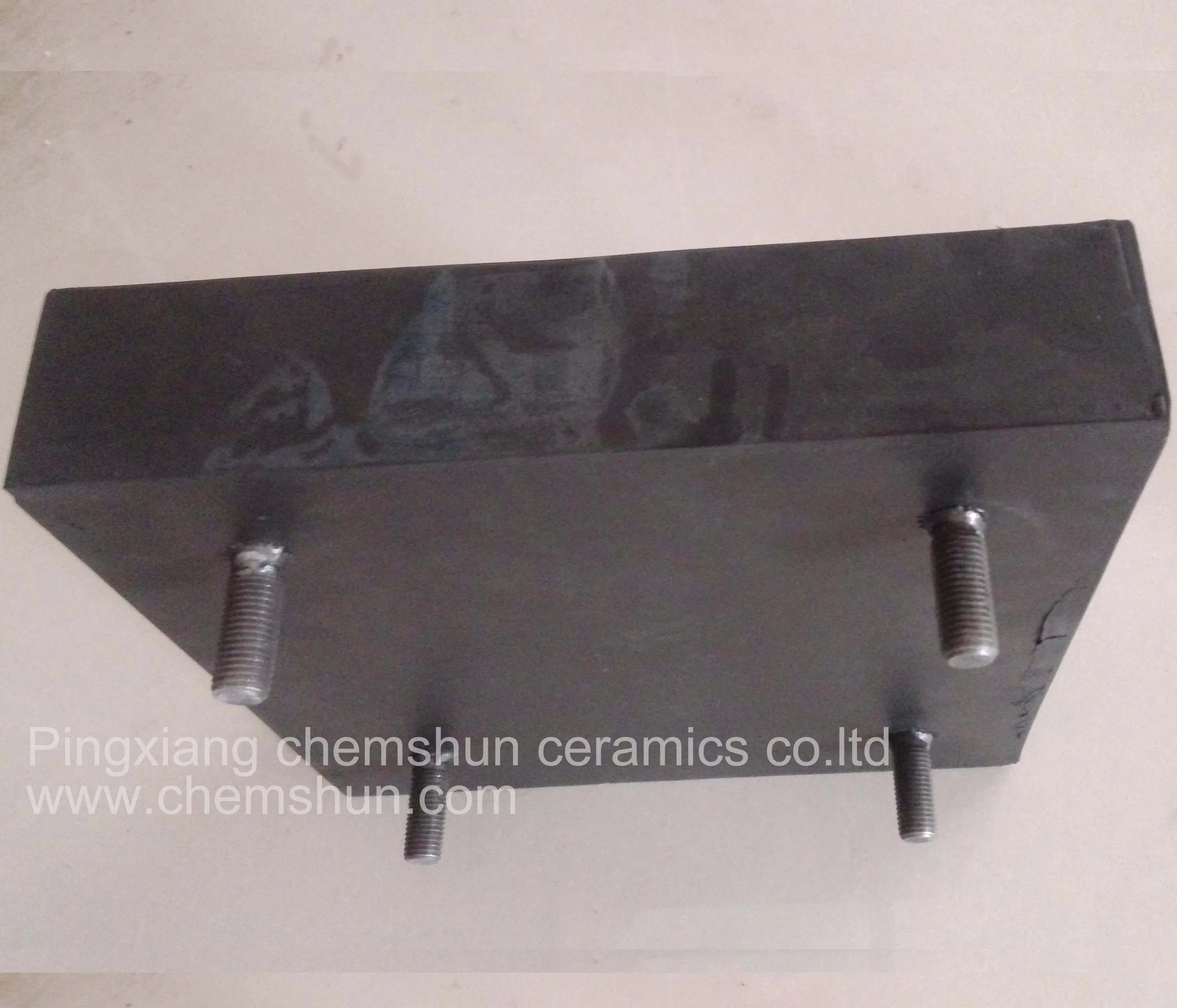 Chemshun Impact Resistant Steel Backed Rubber Ceramic Wear Liner