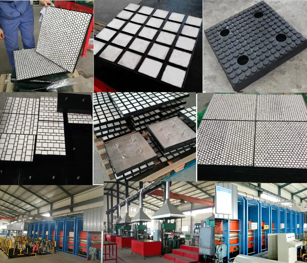 Wear Resistant Liner Composite Rubber Ceramic Wear Plate