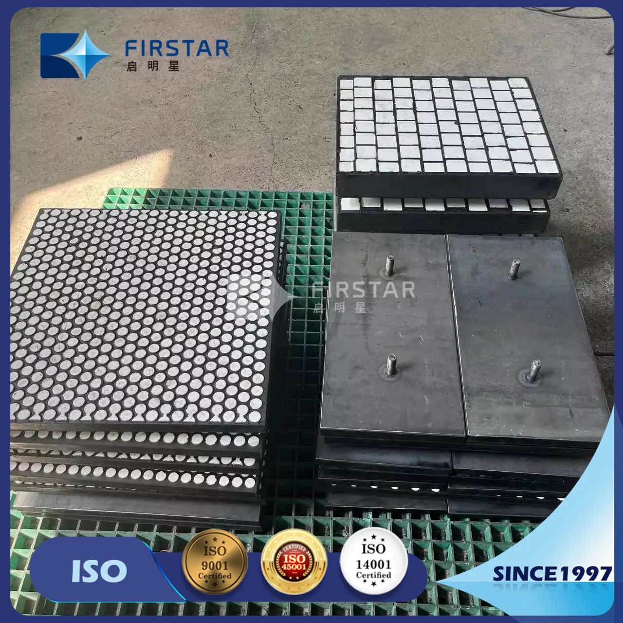 Durable Steel and Rubber Backed Ceramic Chute Wear Liner