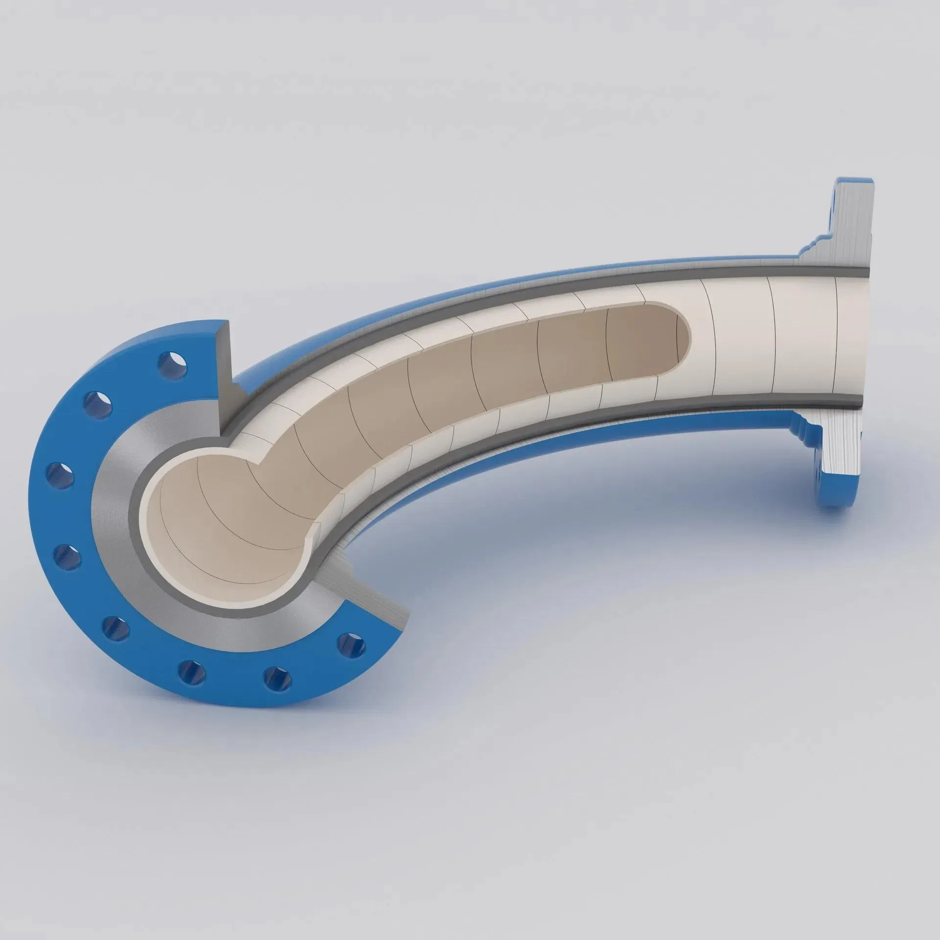 Alumina Ceramic Lined Steel Pipe for Material Conveying System for Mineral Wear Resistance Pipeline