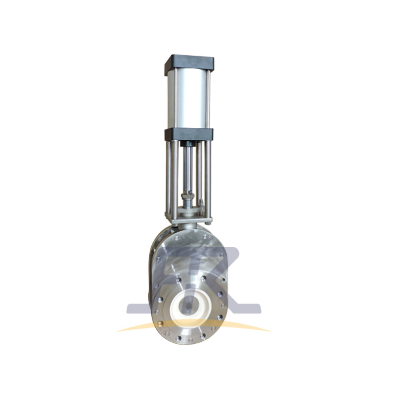 Pneuamtic Stainless Steel Ceramic Lined Double Disc Gate Valve
