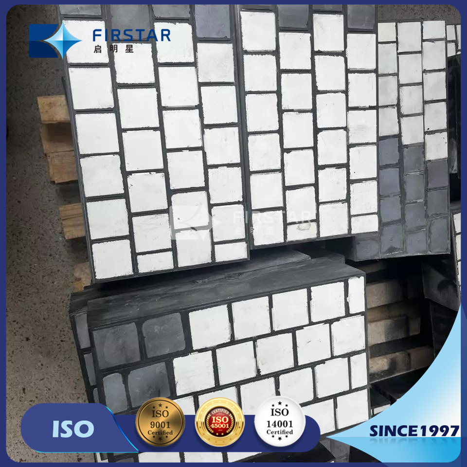 High-Performance Ceramic Rubber Wear Liners with Steel Plate