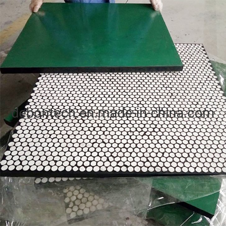 Conveyor Chute Adhesive Composite Ceramic Rubber Matrix Liner Wear Resistant Lining