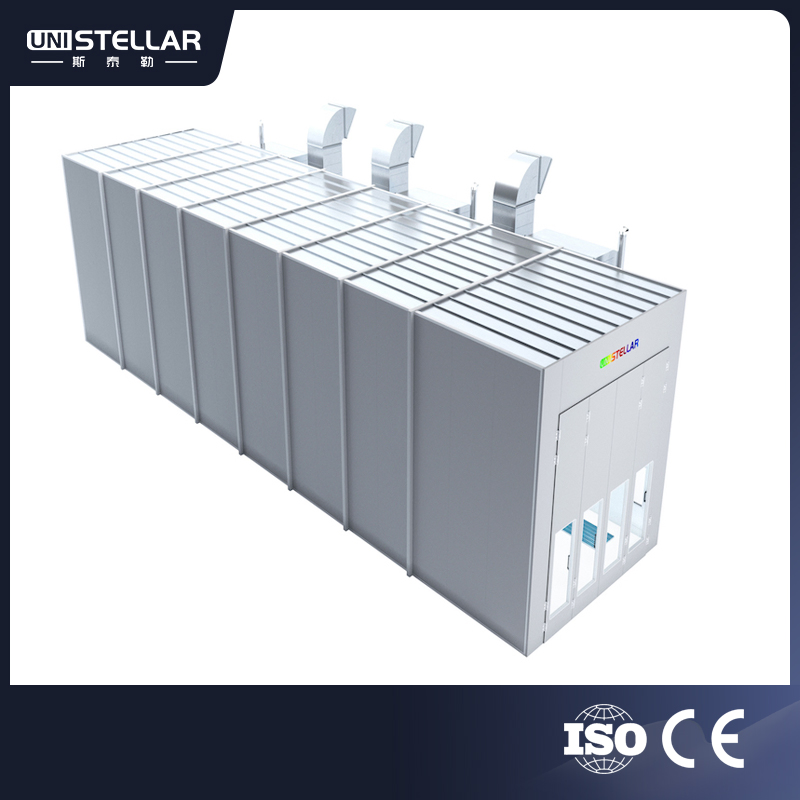 Uni Stellar CE Advanced Heating Systems Energy-Efficient Large Paint Spray Booth and Baking Room