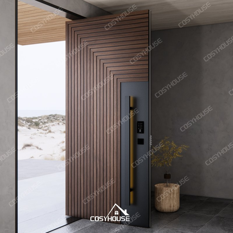 Weather-Resistant Solid Timber Exterior Door with SGS Certification, Pest Protection and Advanced Security Lock for Australian Coastal Homes