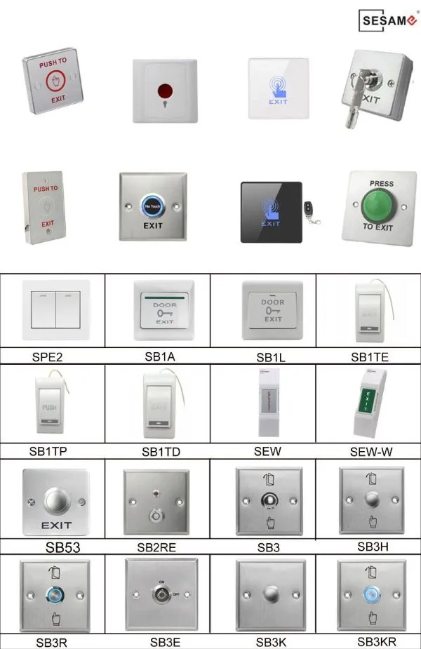 Zinc Alloy Door Exit Button SB53 Specifications