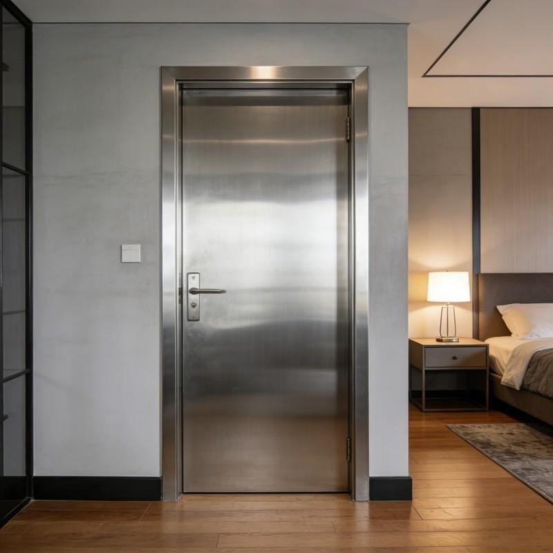 Residential Stainless Steel Entrance Door with Custom Finish