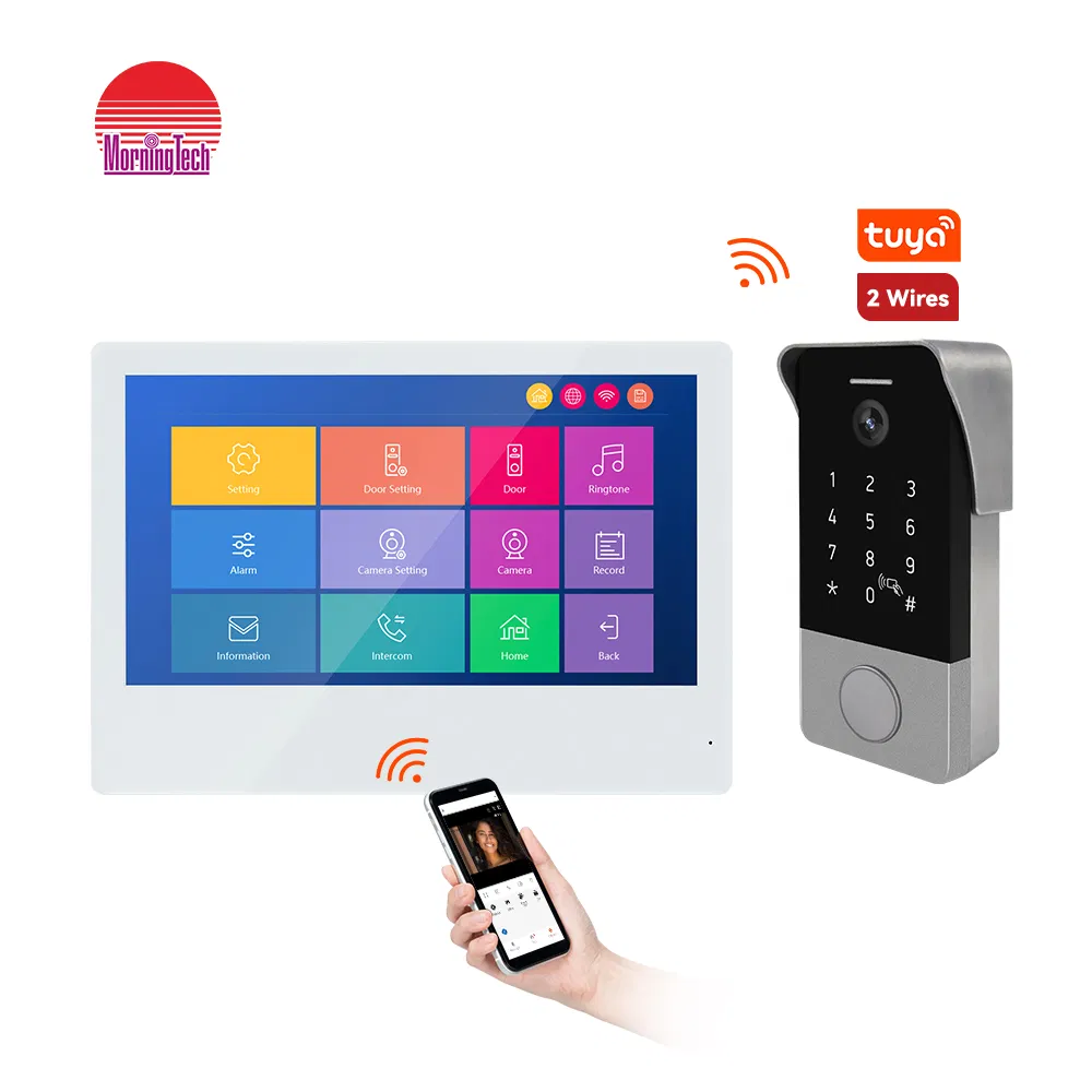 Color Screen Monitor Video Intercom with Smart APP Remote Doorbell Security System