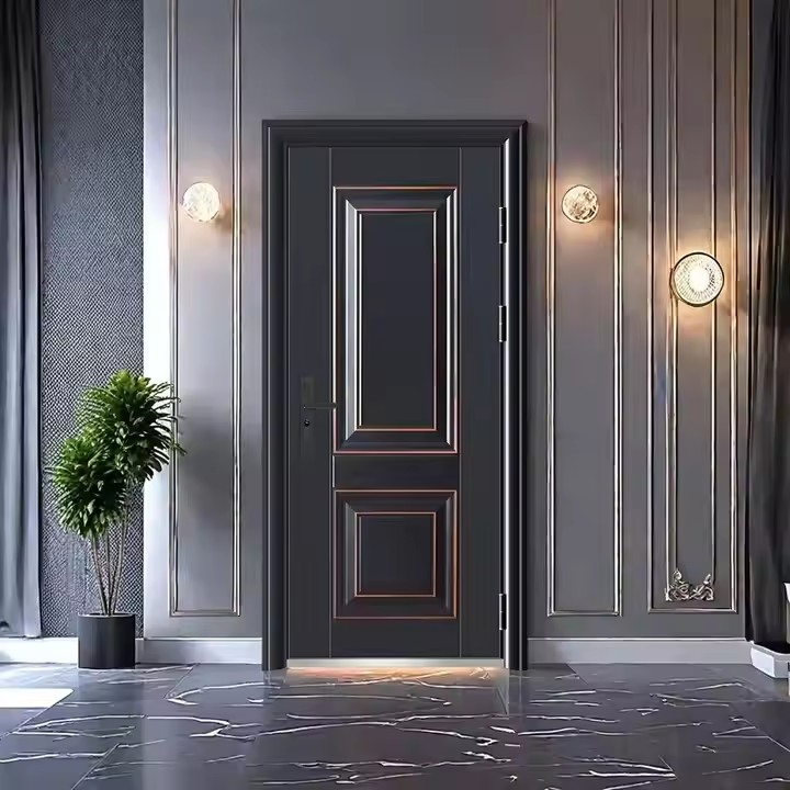 Quality Luxury Anti-Theft Metal Steel Front Door Modern Design for Entrance for Residential Villa