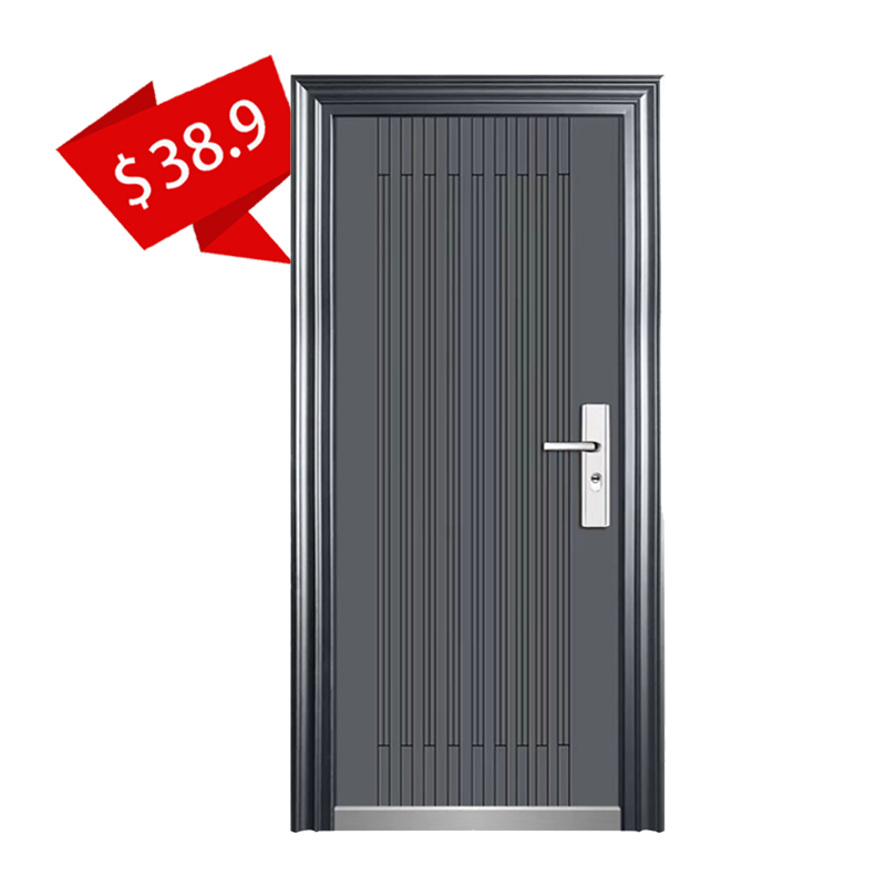 Villa Design Luxury Armored Glass Large Pivot Exterior Security Metal Residential Steel Home Main Entrance House Modern Luxury Steel Door