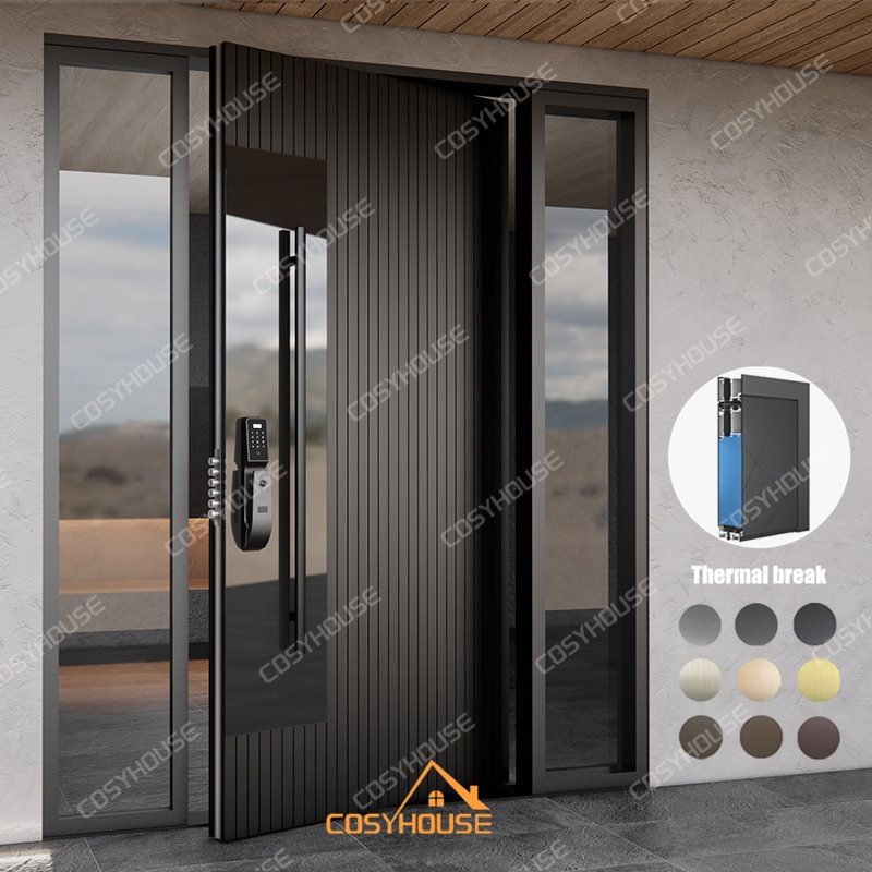 Modern Exterior Front Entry Door with Security Design for Houses and Villas Residential Main Entrance Solutions