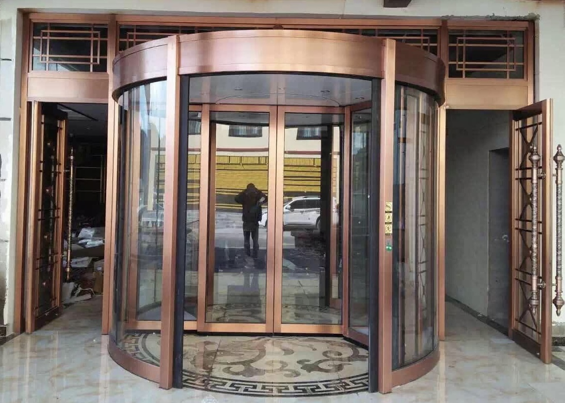 Factory Supply Automatic Revolving Door Hotel Entrance Door Waterproof Security Rotating Door System