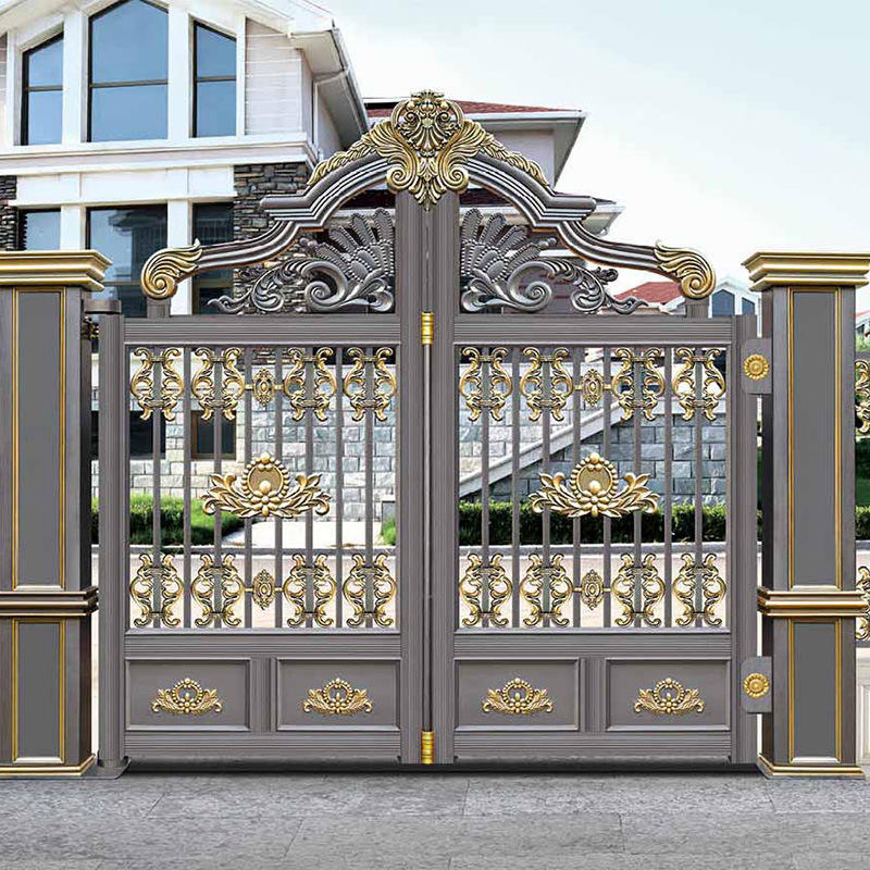 Residential Courtyard Aluminum Gate Door with Automatic Intelligent Operators Aluminum Entrance Doors