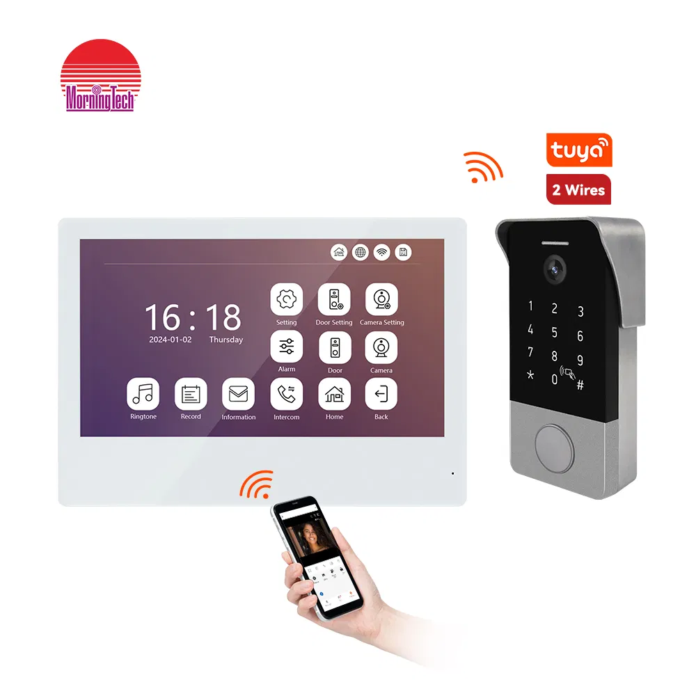 Color Screen Monitor Video Intercom with Smart APP Remote Doorbell Security System