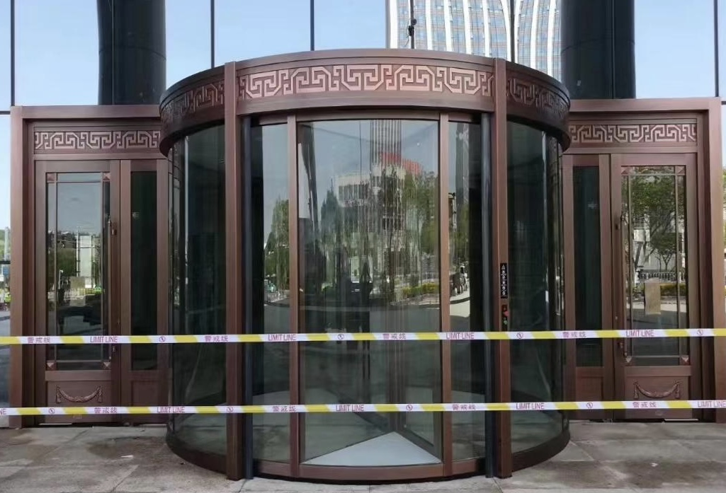 Factory Supply Automatic Revolving Door Hotel Entrance Door Waterproof Security Rotating Door System