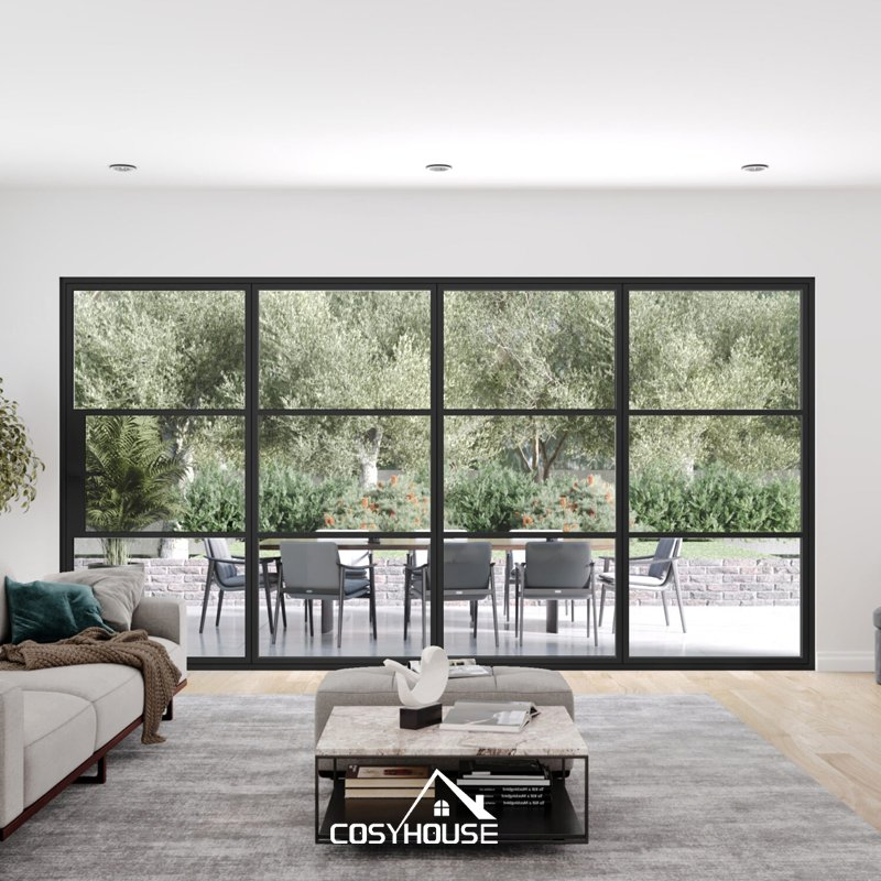 Luxury Villa Lift &amp; Slide Stacker Door Large Energy Efficient Sliding Glass Patio Door System