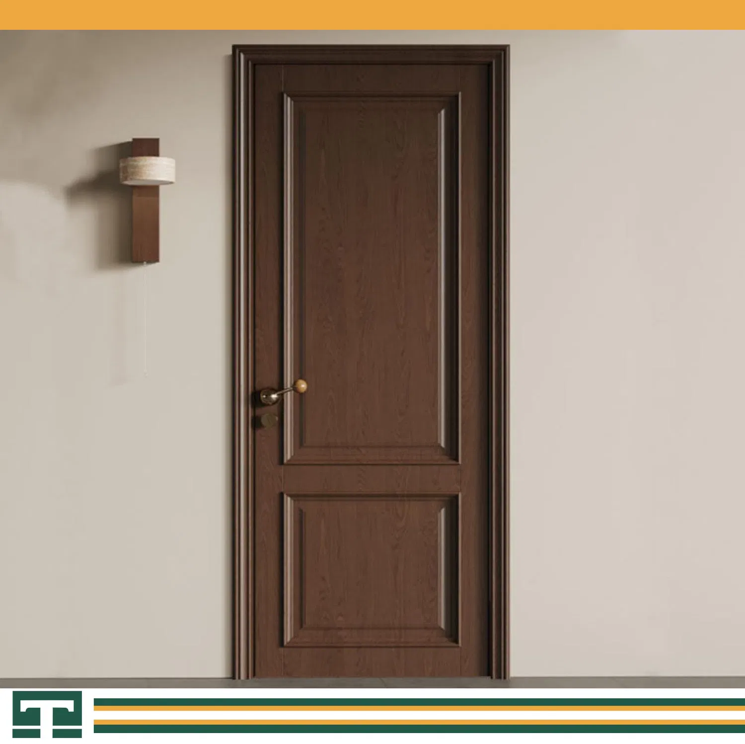 Custom Styles and Colors Exterior Residential Hotel Apartment Soundproof House Main Entrance Teak Solid Wood Melamine Wood Fire-Rated Interior Wooden Door