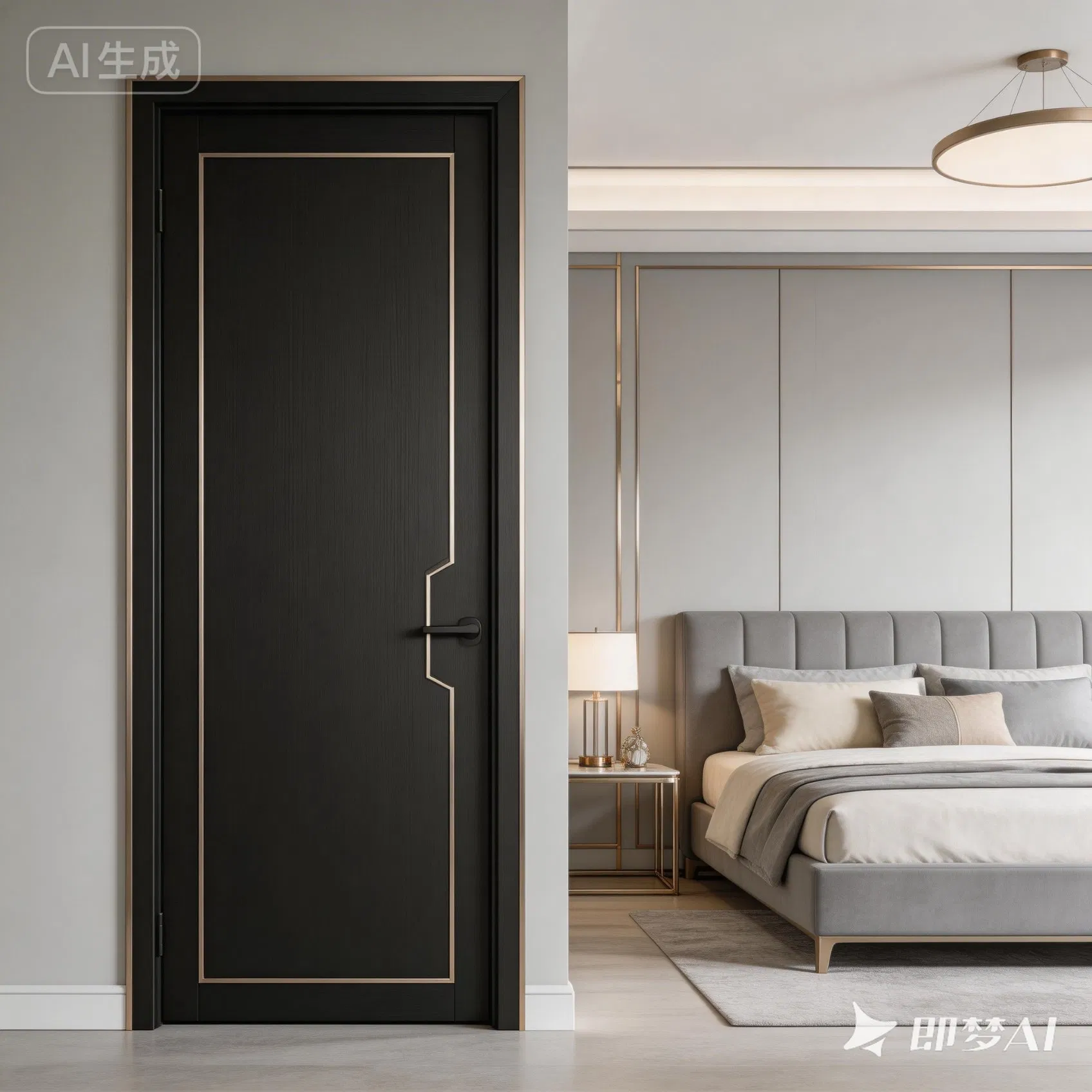 Waterproof WPC Exterior Door Weather-Resistant Composite Door for Entryway