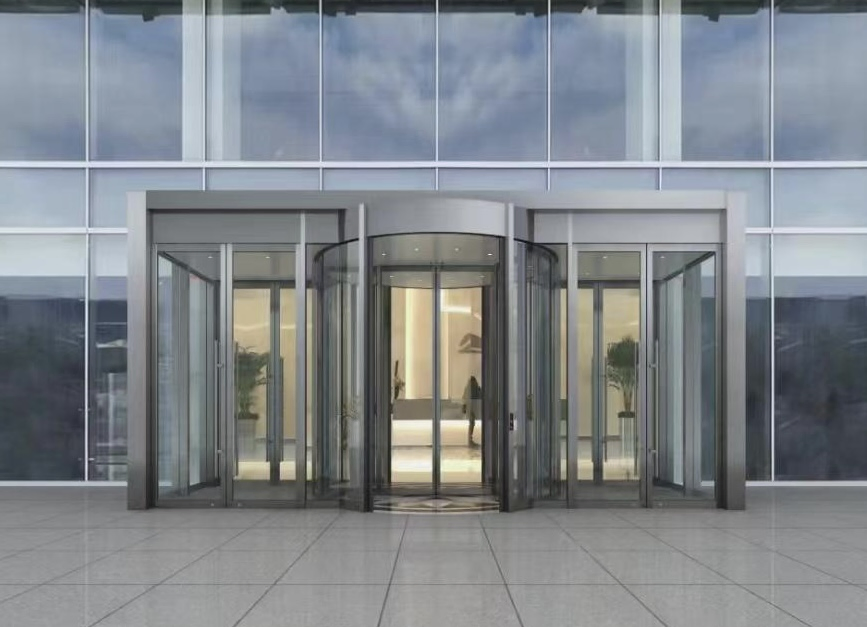 Factory Supply Automatic Revolving Door Hotel Entrance Door Waterproof Security Rotating Door System