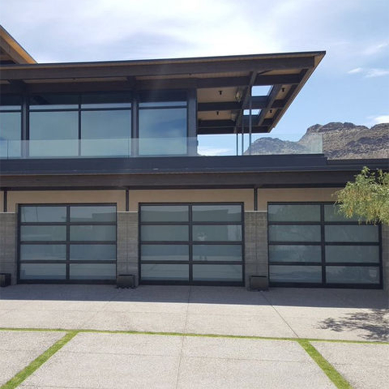 Smart Glass Garage Door Automated System for Convenient Home Access