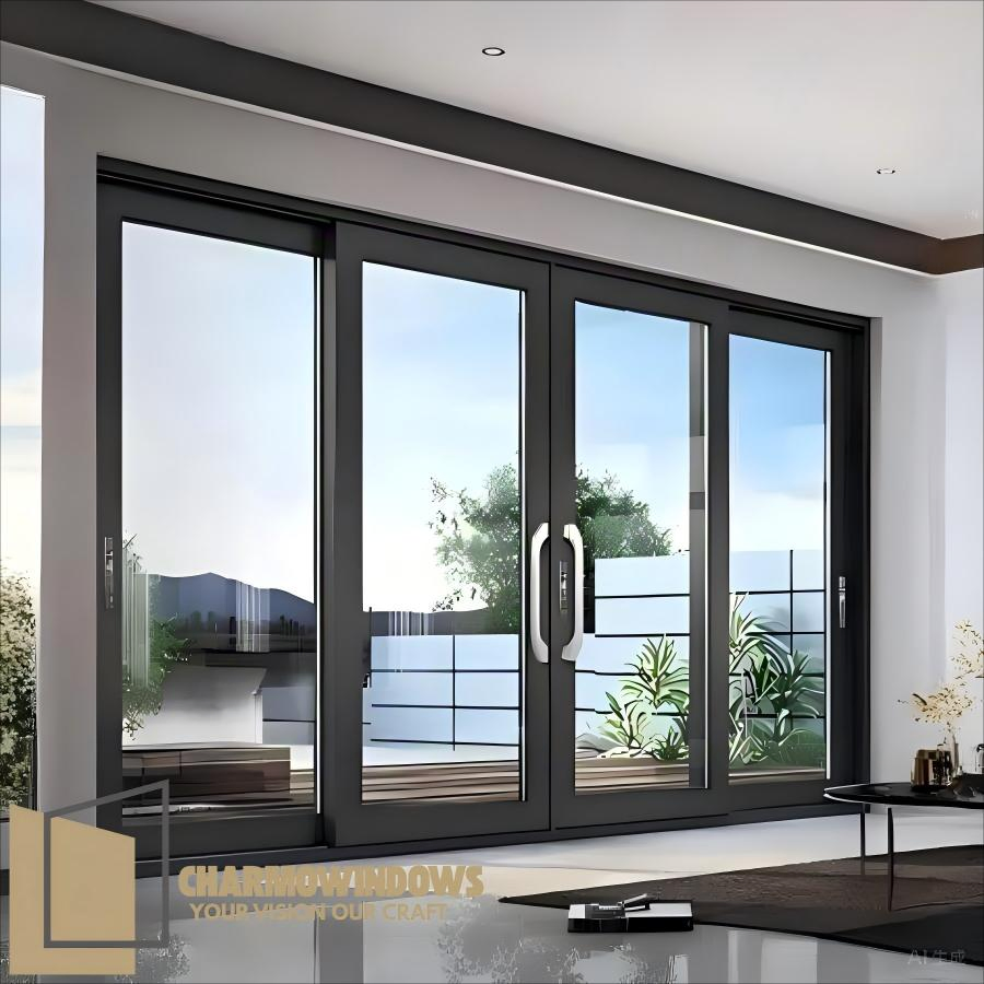 Charmo Energy Efficient Electric Aluminum Sliding Door Customize Automatic Glass Door Slide System Design for Patio House Project