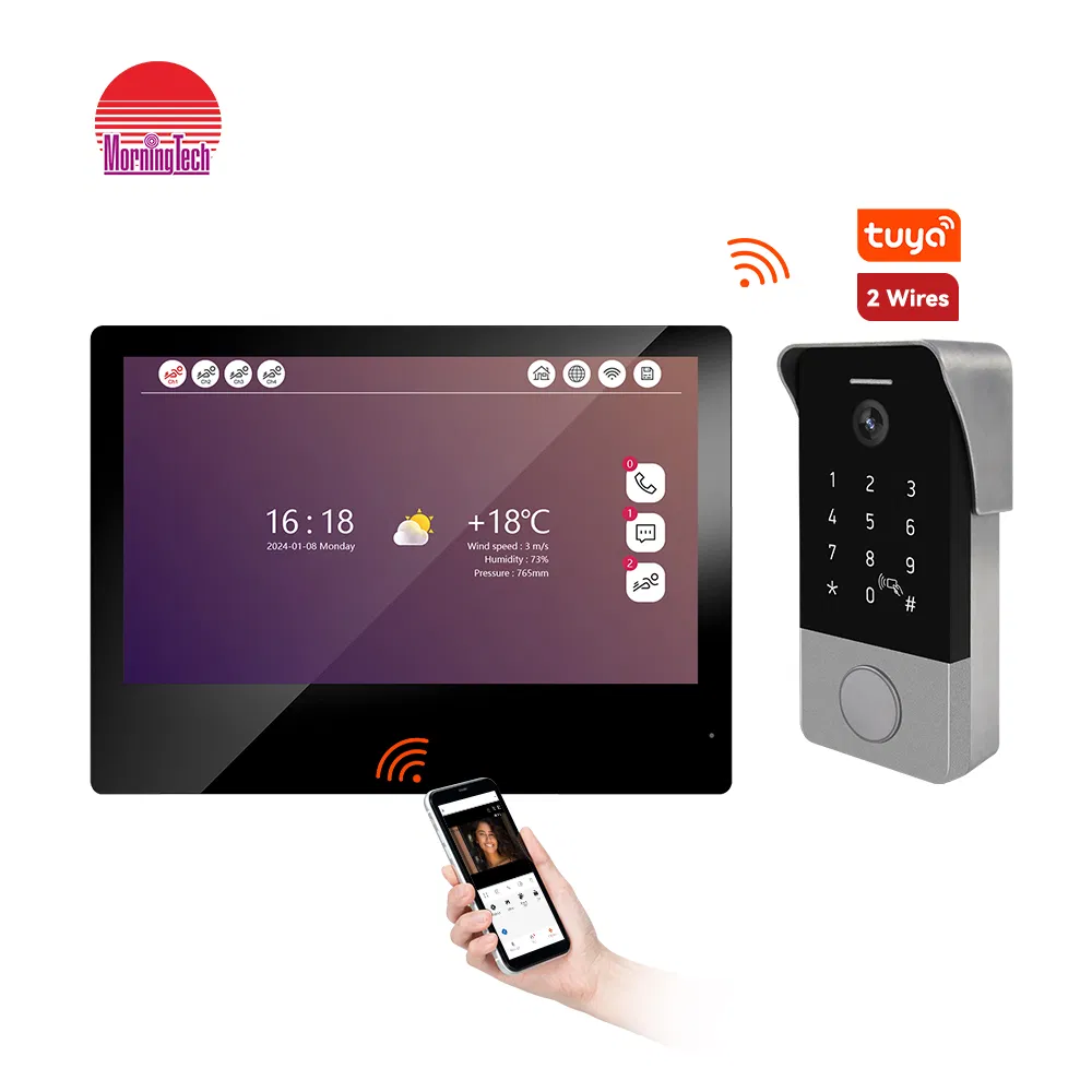 Color Screen Monitor Video Intercom with Smart APP Remote Doorbell Security System