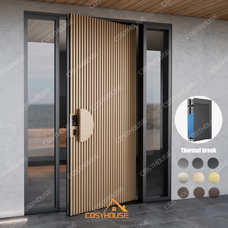 Modern Exterior Front Entry Door with Security Design for Houses and Villas Residential Main Entrance Solutions