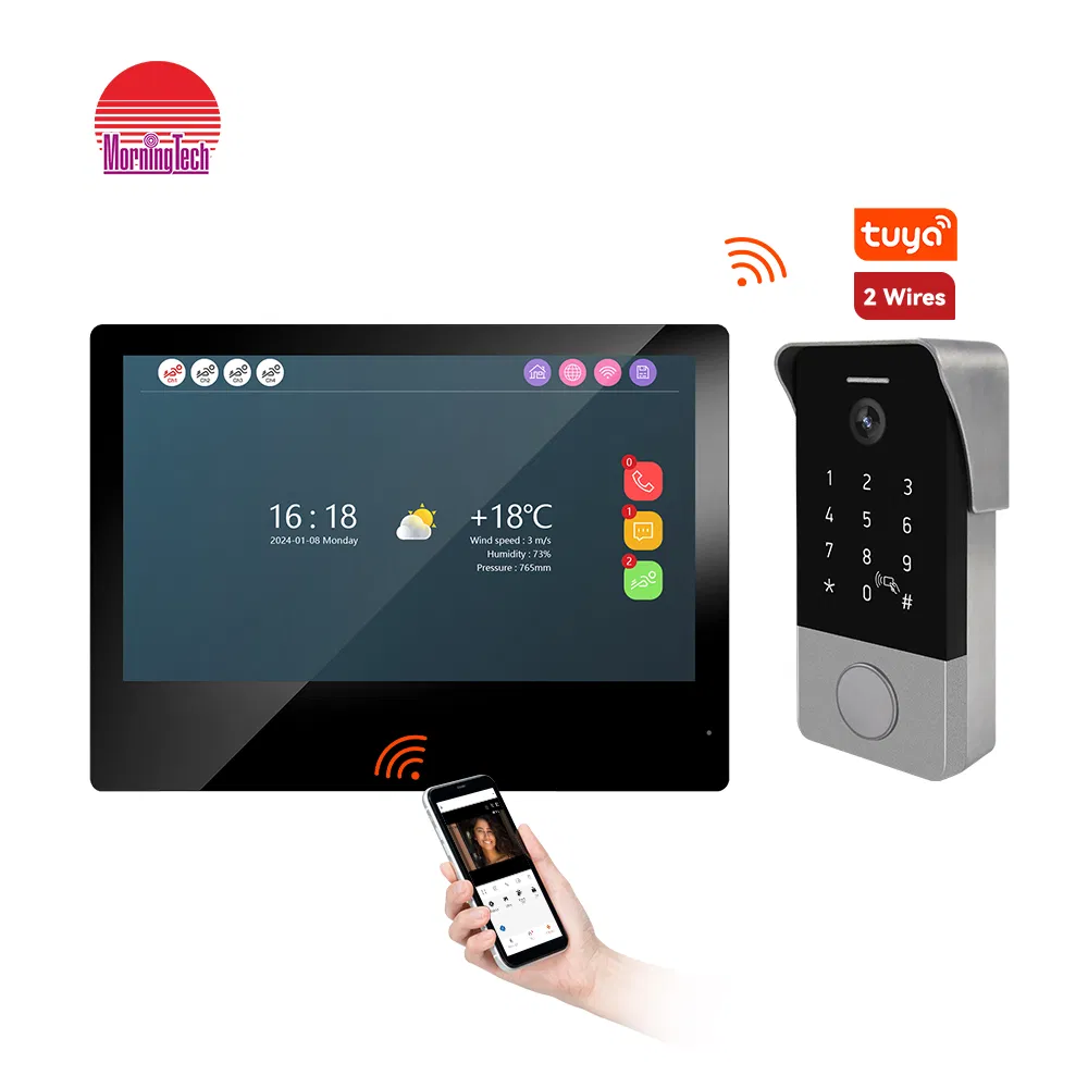 Color Screen Monitor Video Intercom with Smart APP Remote Doorbell Security System