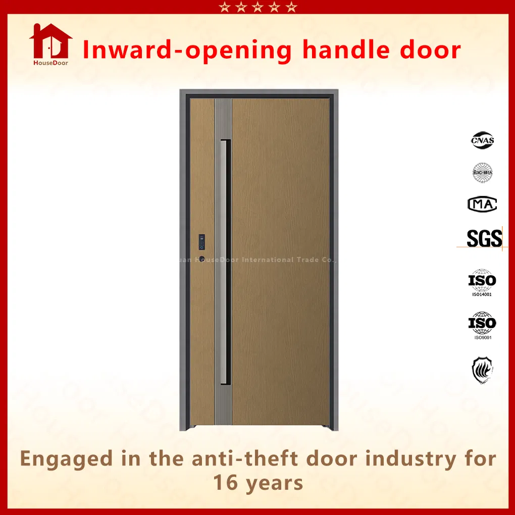 Durable Zinc Alloy Security Door with Built-in Recessed Aluminum Handle for Residential, Hotel, Office, and Entrance Applications Luxury Design
