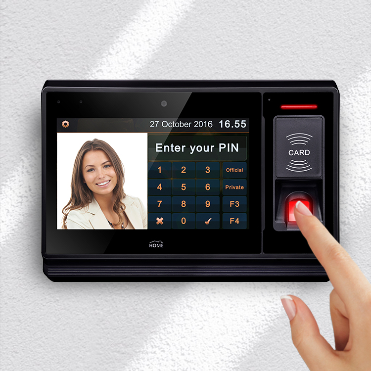Android NFC Biometric Solutions Fingerprint Clocking in Recorder for Employee with Customized Function Keys