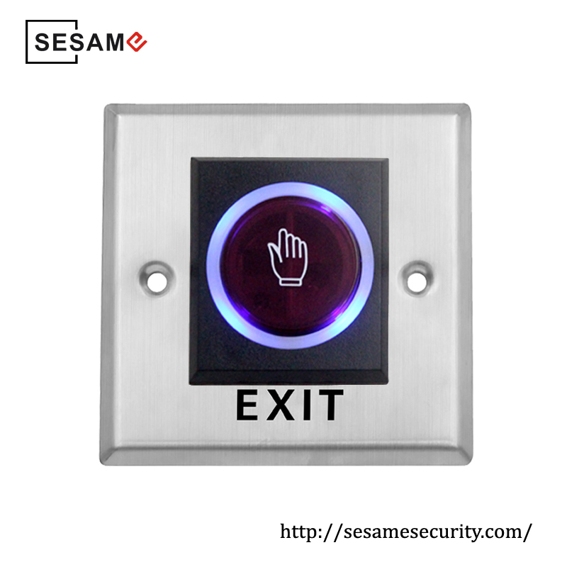 Smart Home Security Access Control System Stainless Steel No Touch Door Button with Wireless Remote for Automatically Open Sliding Door or Gate (SB7-Squ-SWBM)