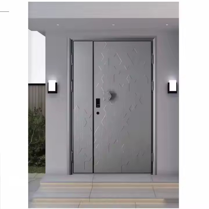 Quality Luxury Anti-Theft Metal Steel Front Door Modern Design for Entrance for Residential Villa