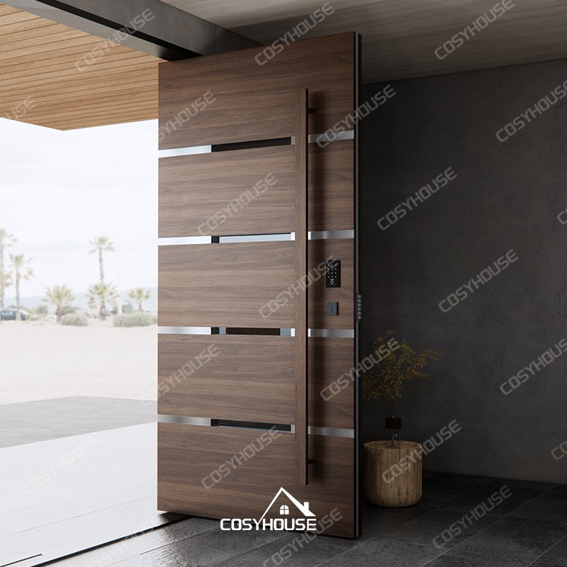 Weather-Resistant Solid Timber Exterior Door with SGS Certification, Pest Protection and Advanced Security Lock for Australian Coastal Homes