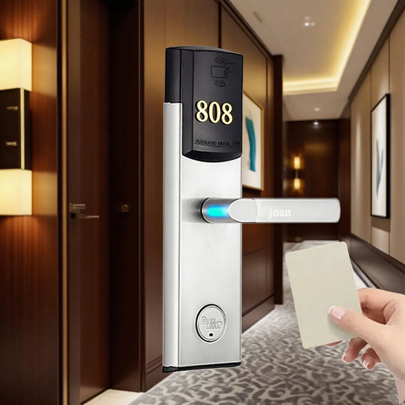 Hotel Management Software System Access Keys and Cards BLE APP Airbnb Aprtment Top Selling in Africen Market RFID Hotel Digital Smart Hotel Door Lock