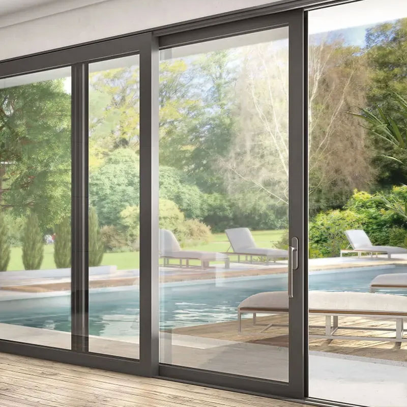 German Engineered Lift Operation Energy Efficient Thermal Aluminum Sliding Door System