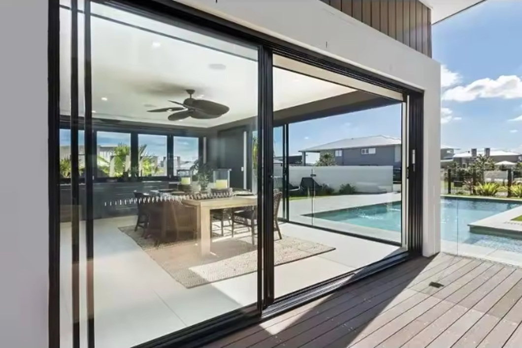 Baiyiyuan Factory Smart Aluminum Interior Swing Automatic Accordion Sliding Door with Password and Fingerprint Access Security System