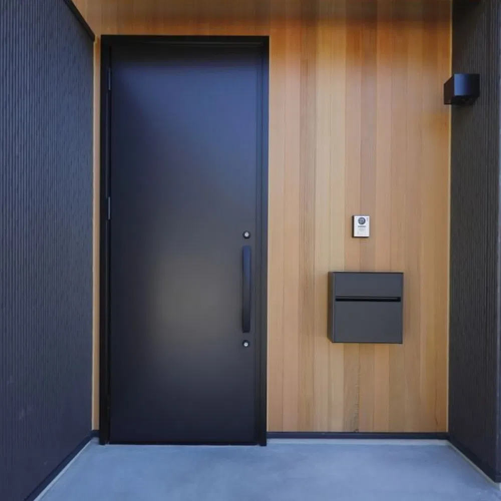 Custom Aluminum Exterior Door Modern Metal Entry Door with Thermal Insulation Weather Resistant Seal for Home Use