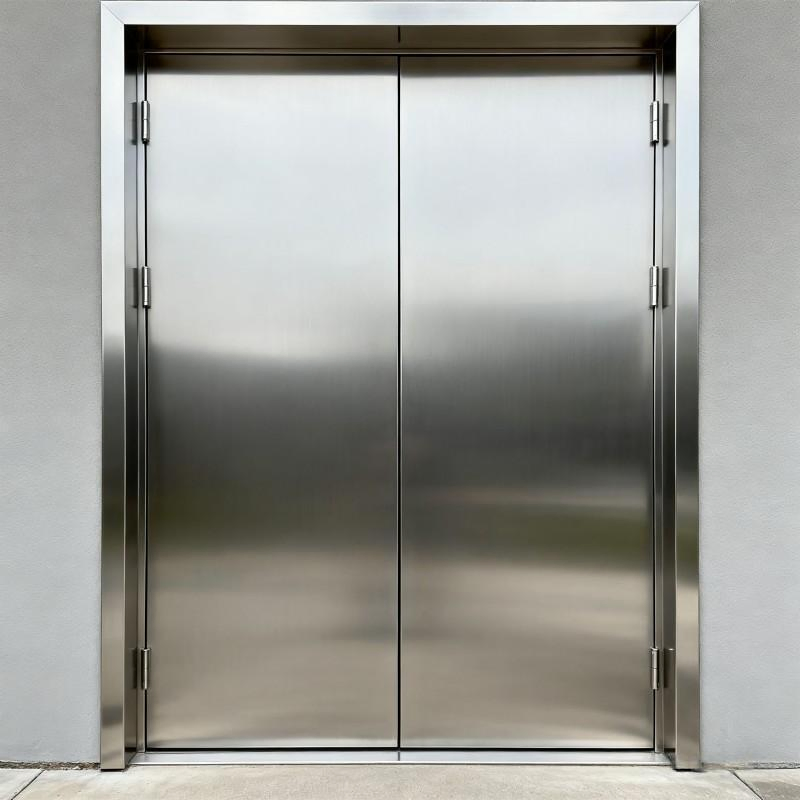 Weather-Resistant Stainless Steel Door for Exterior Use