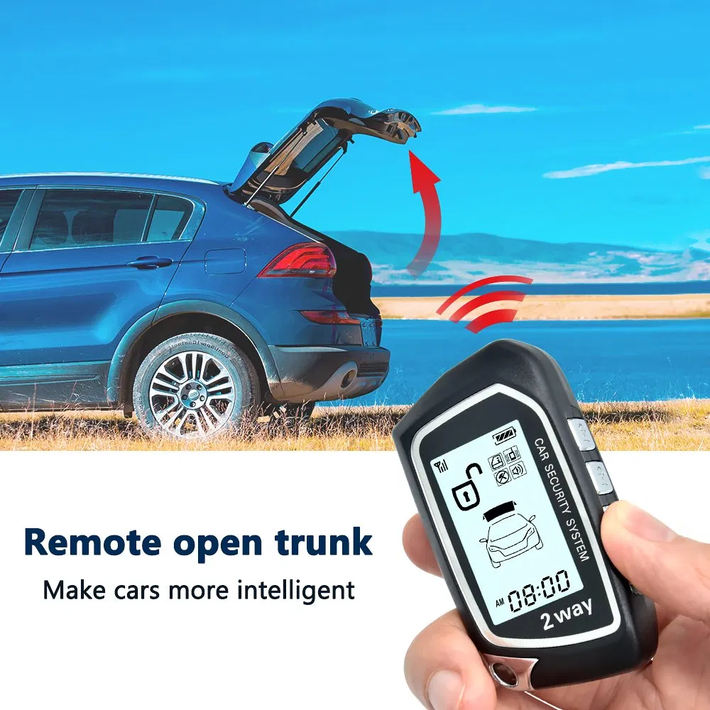 Super Long Distance Sensor 3000m Smart Key Remote LCD Display Control Two Way Car Antitheft Alarm System