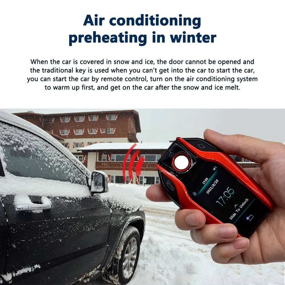 Anti-Robbing Remote Engine Start Stop Push Button Keyless Entry Security Car Alarm System with LCD Key