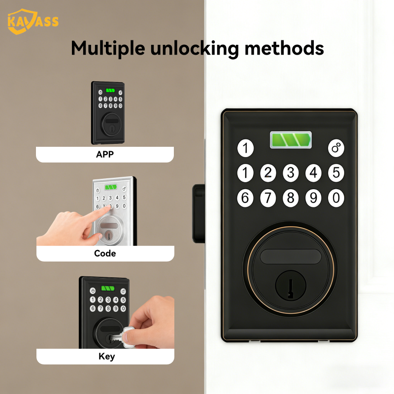 Kavass Secure Smart Door Lock System with Bluetooth and Remote Access