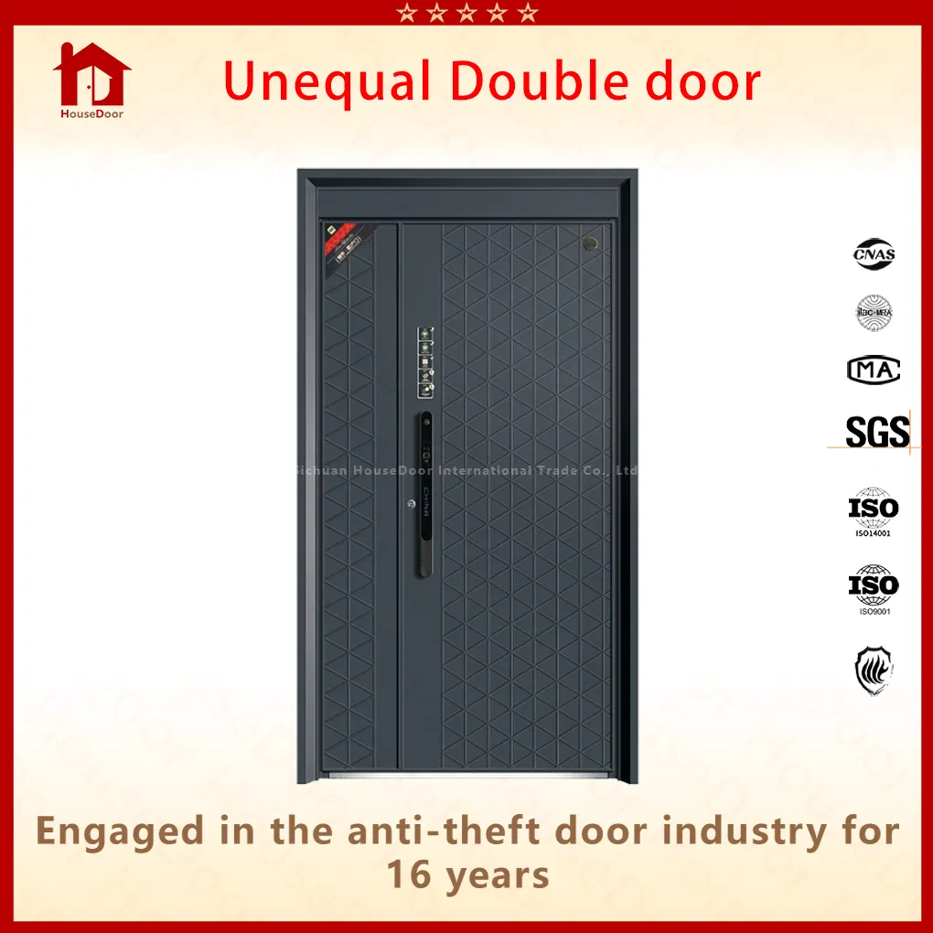 Exterior Aluminium Alloy Double Door for Residential House Entrance Custom Design Available