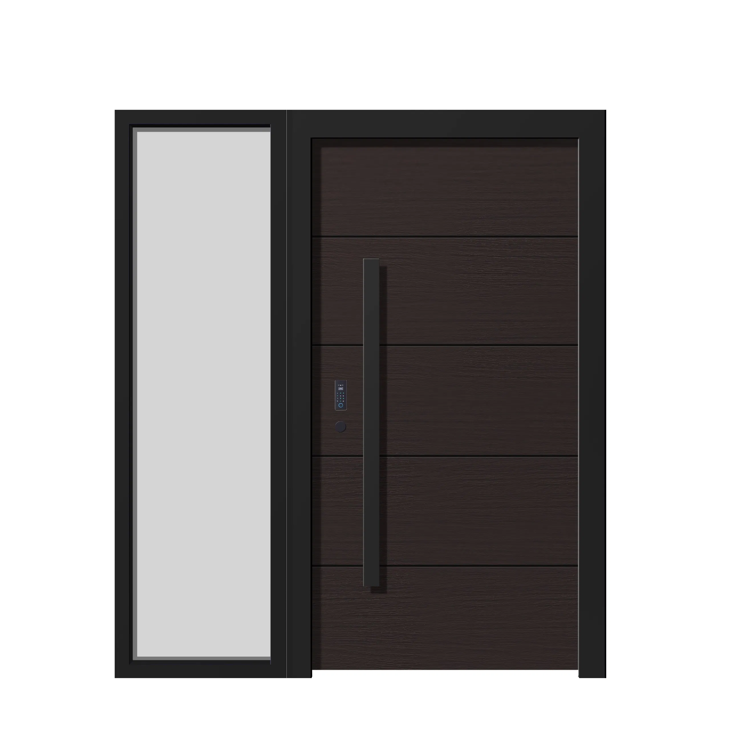 Residential Glass Door for Entrance with Metal Frame Modern Style Suitable for Home Use