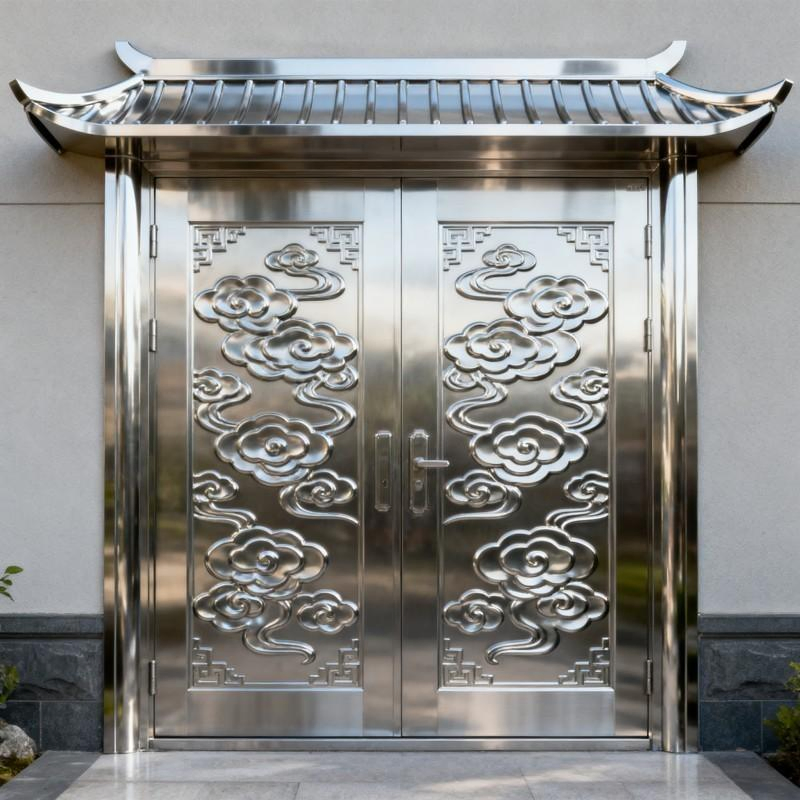 Weather-Resistant Stainless Steel Door for Exterior Use