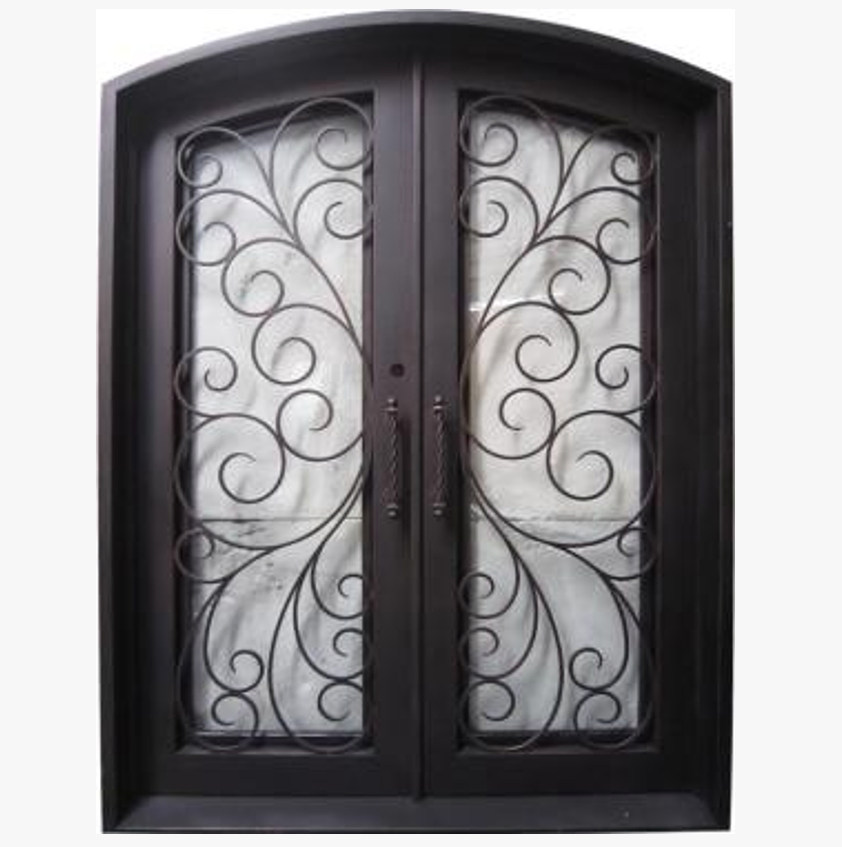 Premium Exterior Wrought Iron Door with Weather Resistant Finish