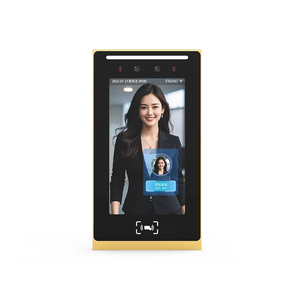 7 Inch 2MP Wide-Dynamic Aluminum Alloy Card Reading Biometric Face Recognition Time Attendance System for Warehouse Door Access