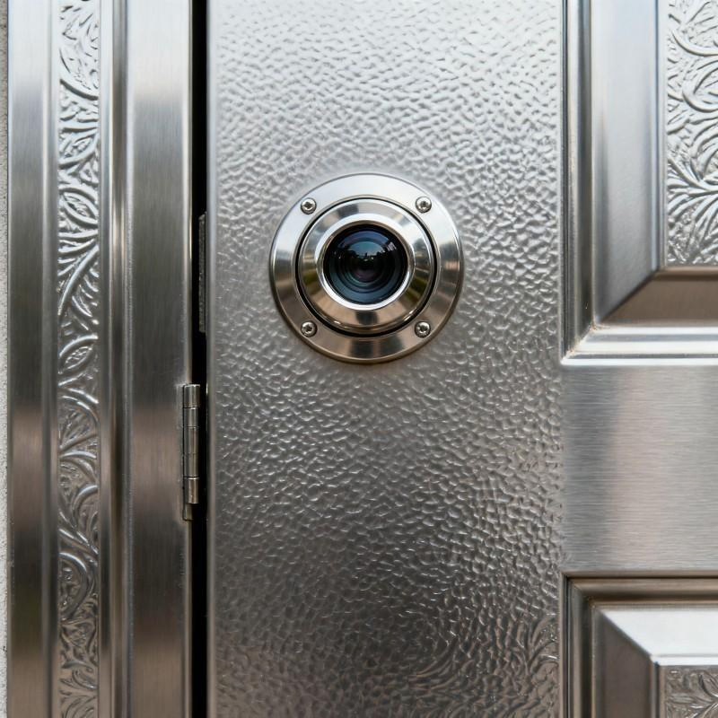 Weather-Resistant Stainless Steel Door for Exterior Use