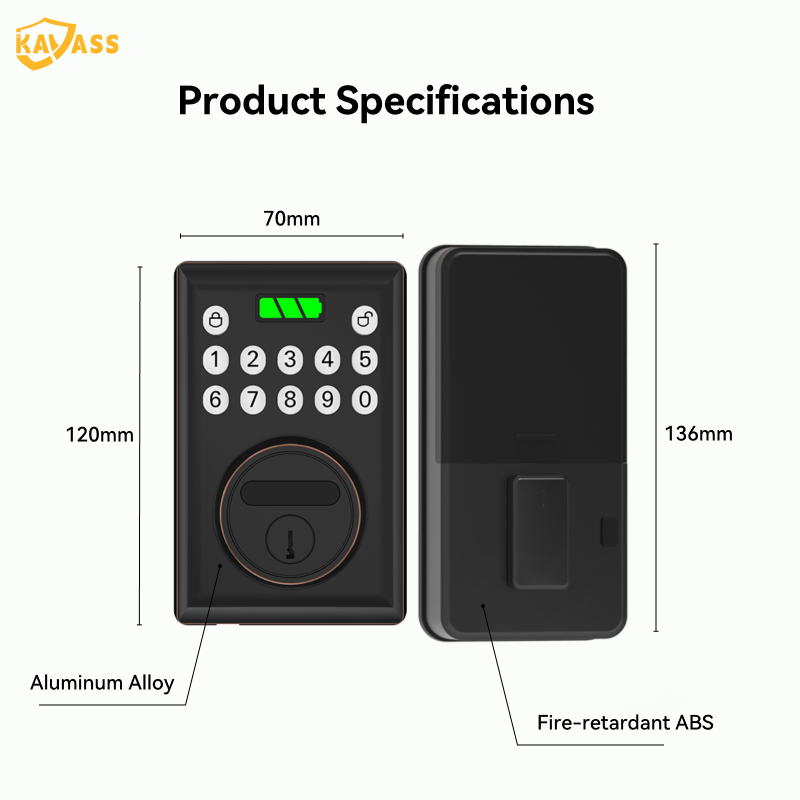 Kavass Secure Smart Door Lock System with Bluetooth and Remote Access