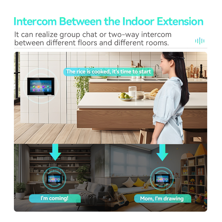 Leelen 7 Inch WiFi Tuya Smart APP Remote Video Doorbell Security Access Control Kit M10&V50 Video Door Phone IP Intercom System